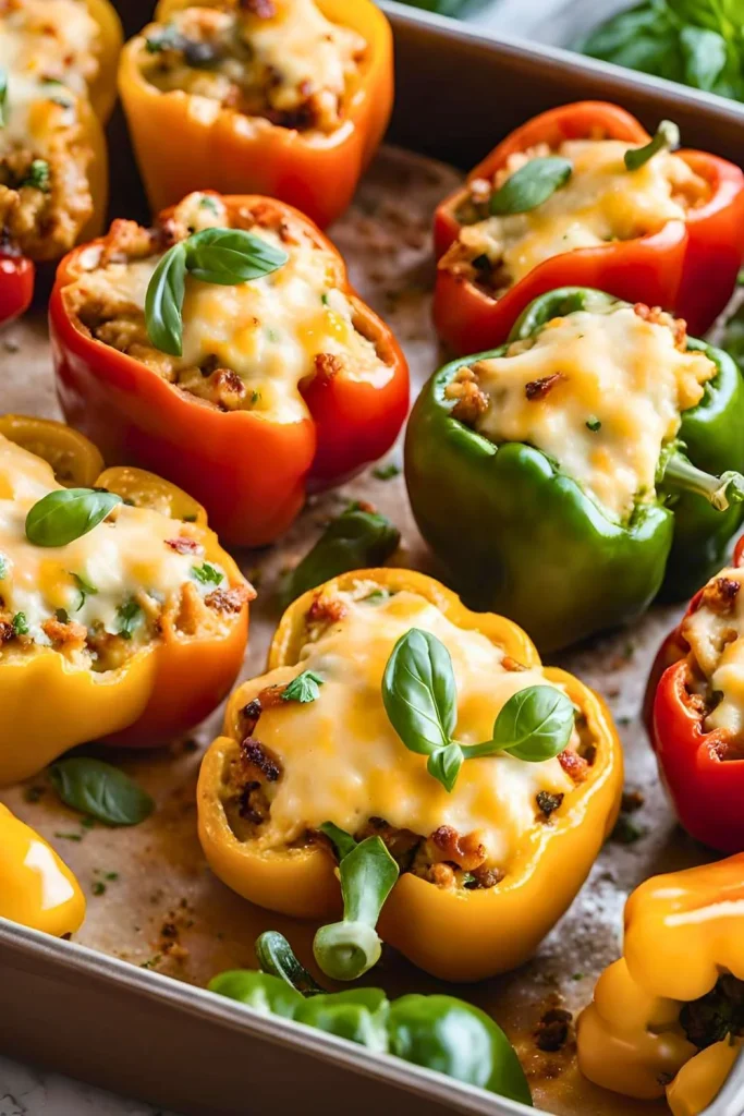 Chicken and Cheese Stuffed Peppers