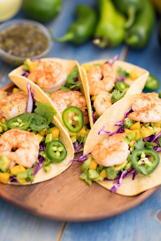 Chipotle Shrimp Taco with Avocado Salsa Verde