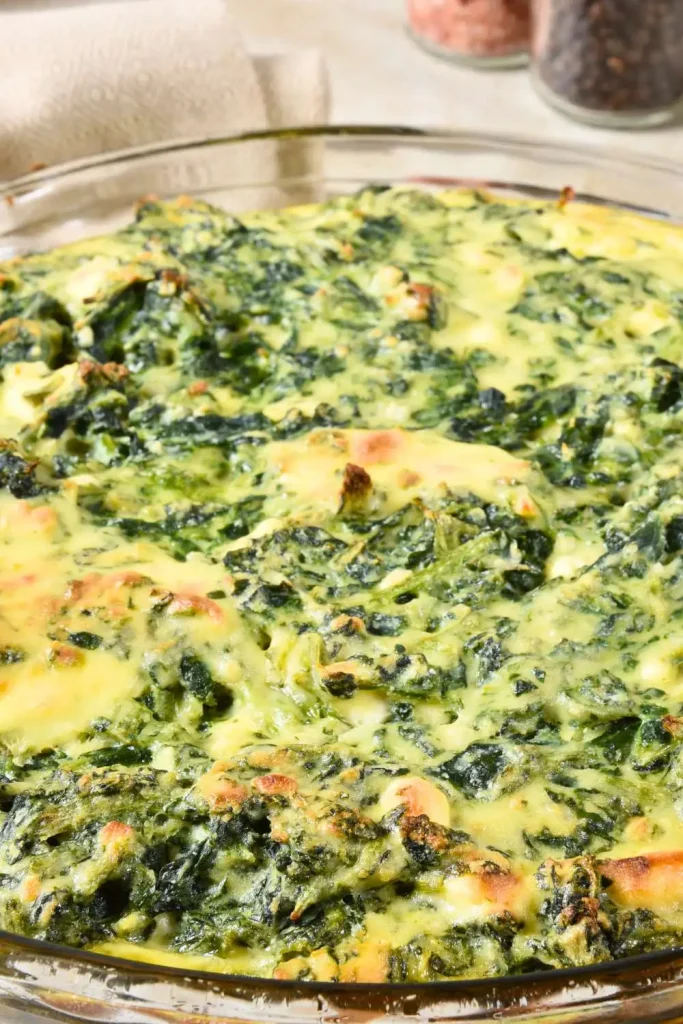 Crustless Spinach and Mushroom Quiche