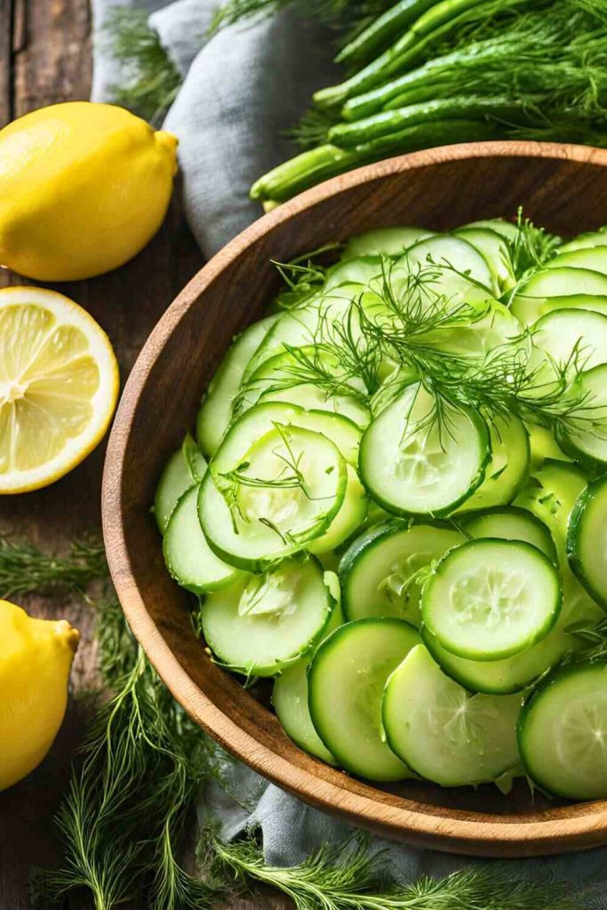 Cucumber & Dill Salad with Lemon Vinaigrette