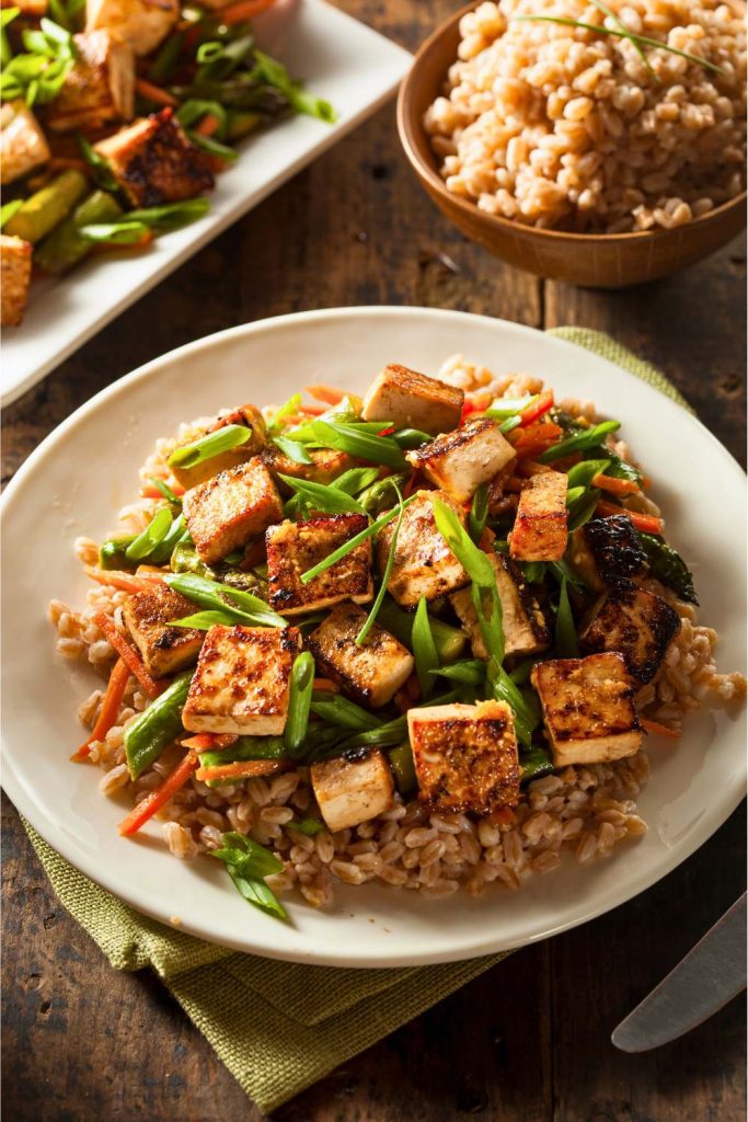 Dinner: Stir-fried tofu and Veggies