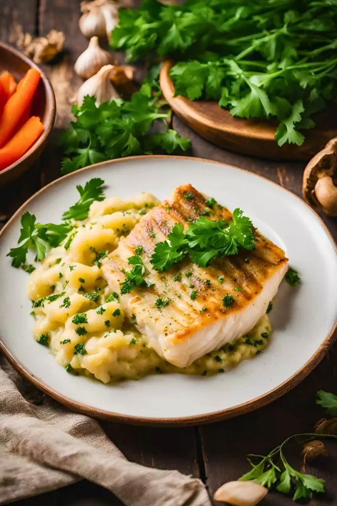 Garlic Butter Mashed Fish