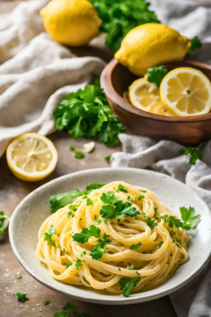 Gluten-Free Lemon Garlic Pasta