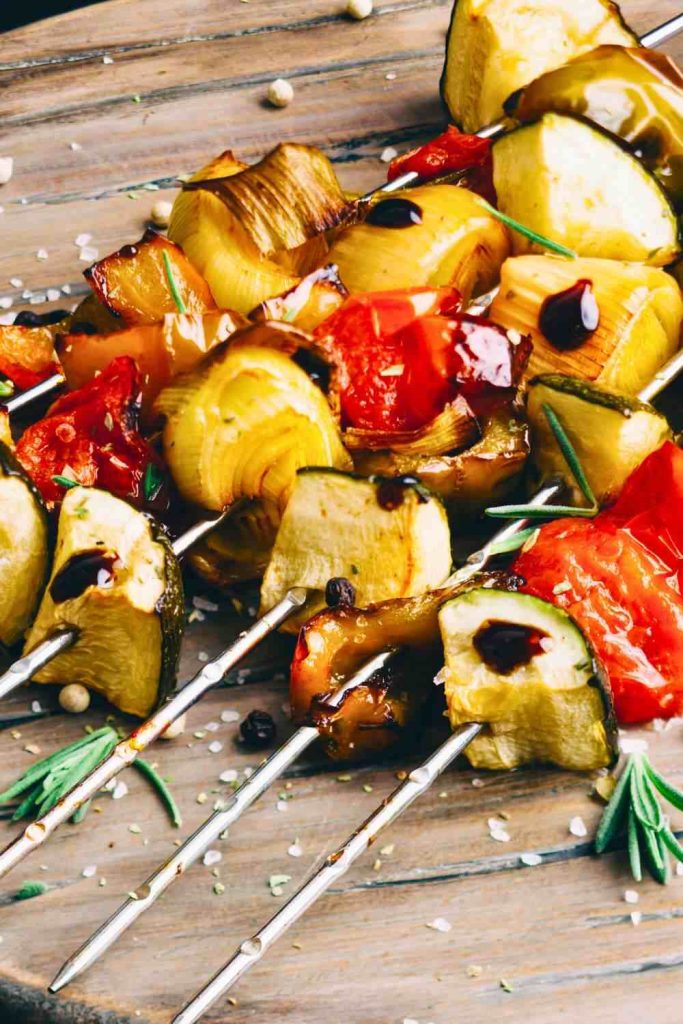 Grilled Vegetable & Herb Skewers