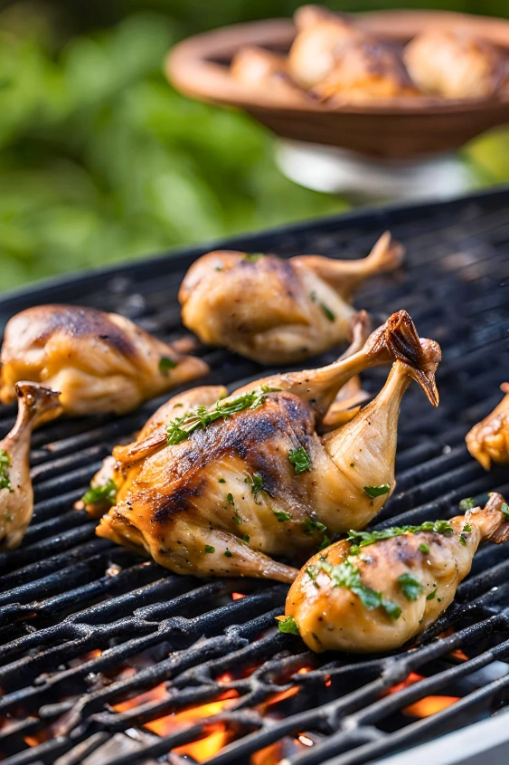 Herb-Marinated Quail on the Grill