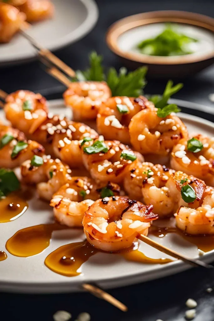 Honey Garlic Shrimp Skewers