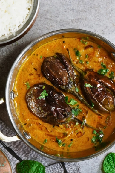 Indian Mutton Curry with Eggplant