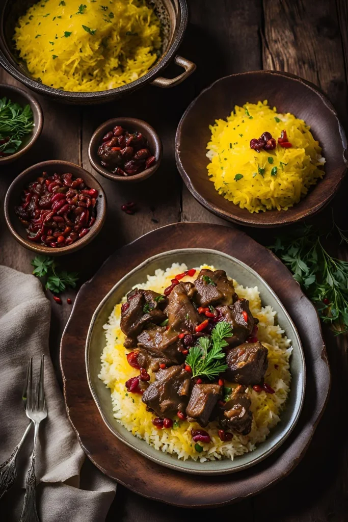 Iranian Mutton Zereshk Polo