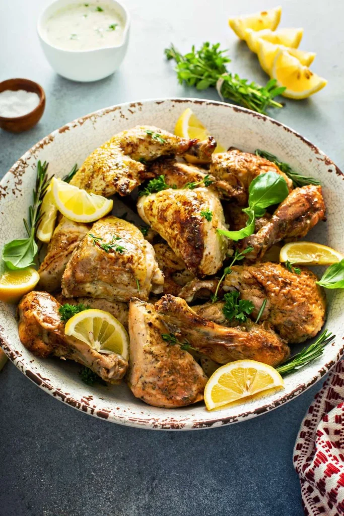 Lemon Garlic Chicken with Olives and Artichokes