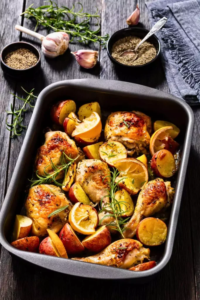 Lemon Herb Roasted Chicken and Potatoes