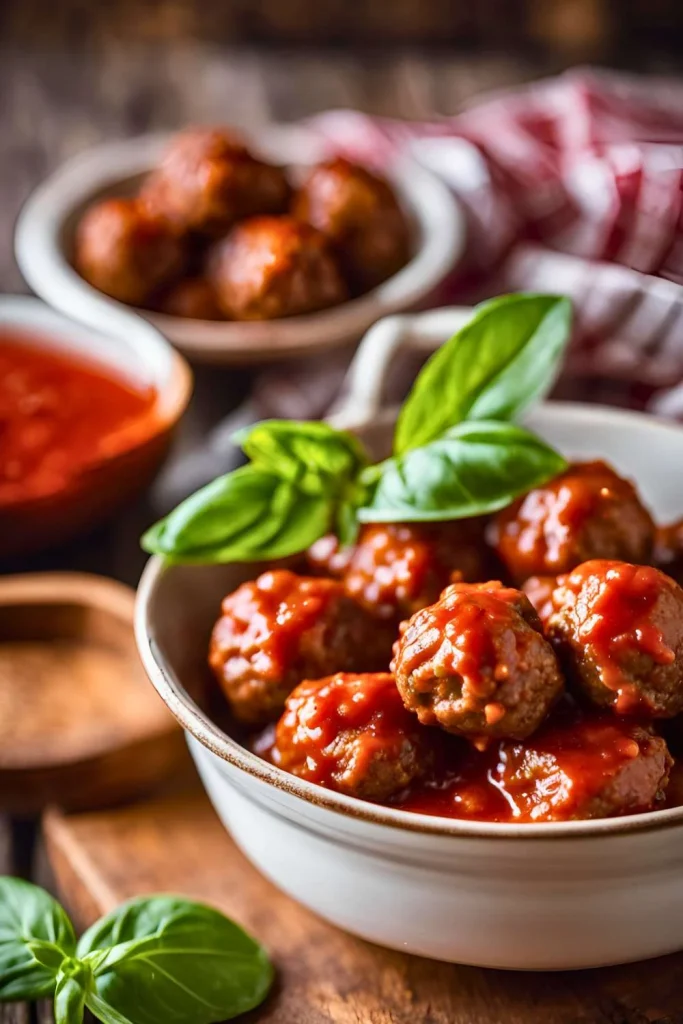 Mini Meatballs in Marinara Sauce