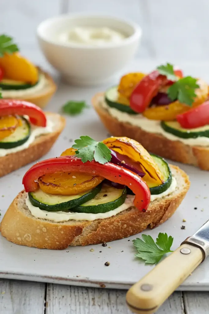 Roasted Vegetable Crostini