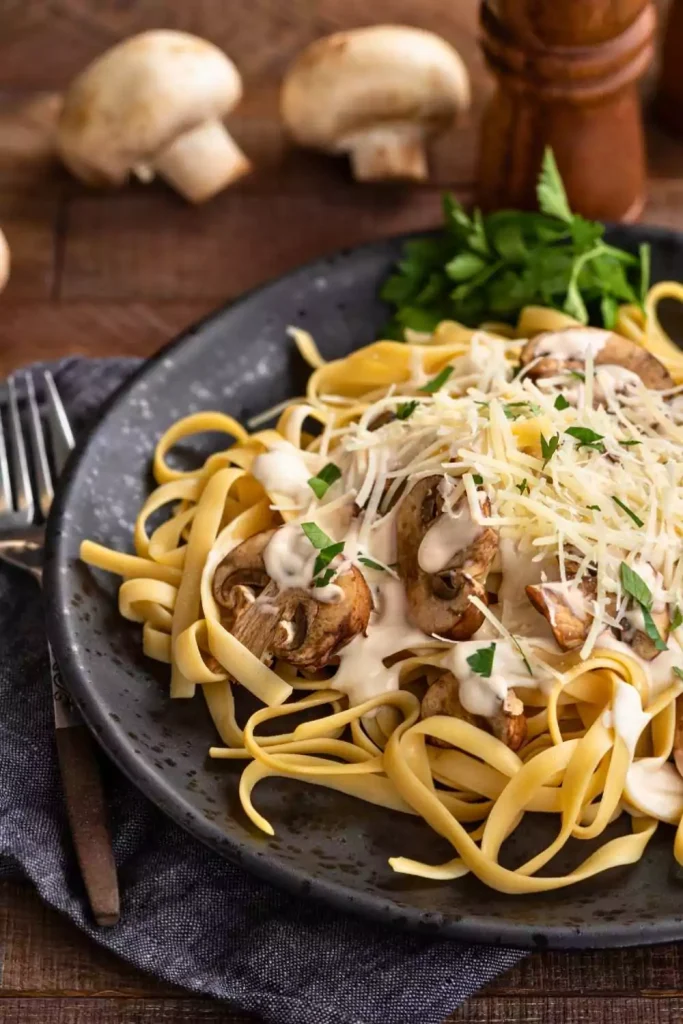 Sausage and Mushroom Alfredo Pasta