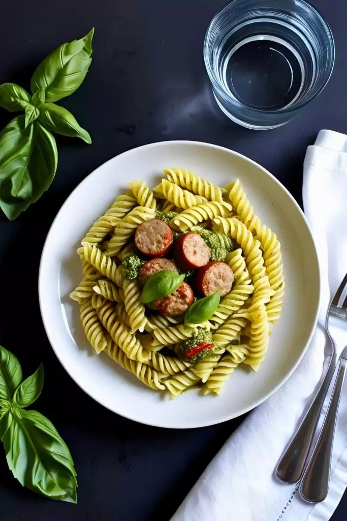 Sausage and Pesto Pasta