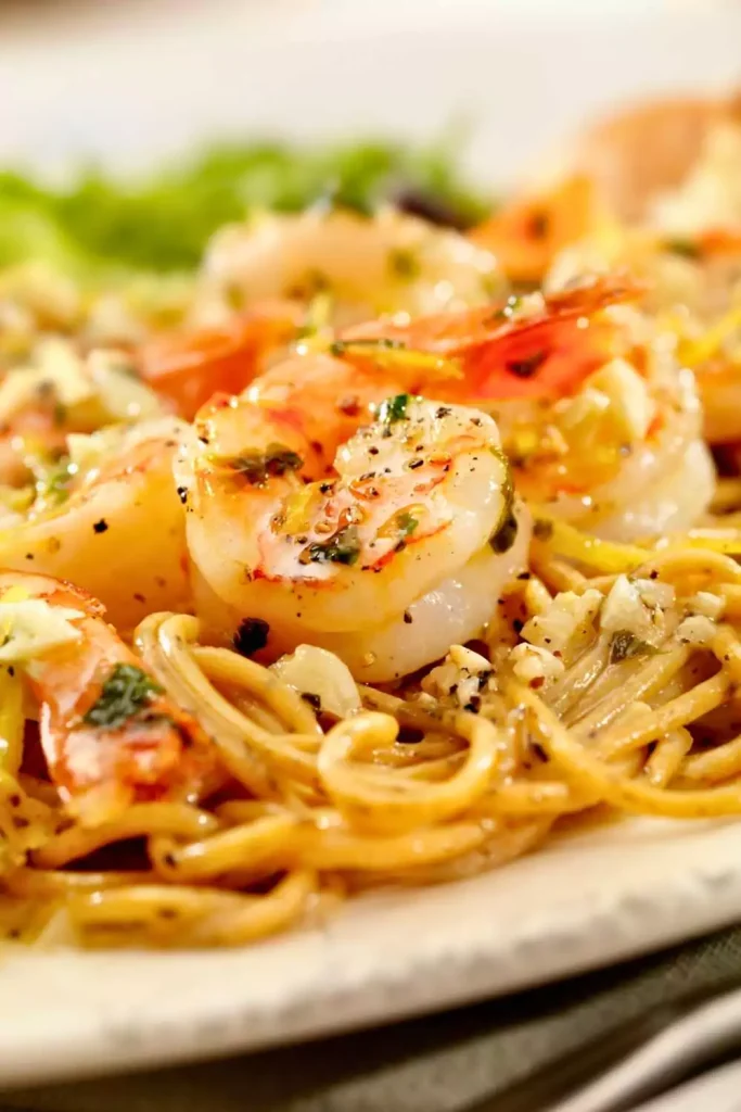 Shrimp Scampi with Garlic Wine Sauce