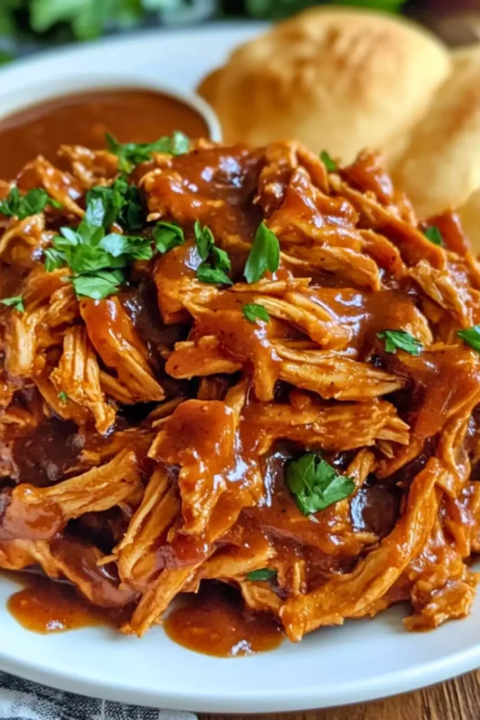 Slow Cooker BBQ Pulled Chicken