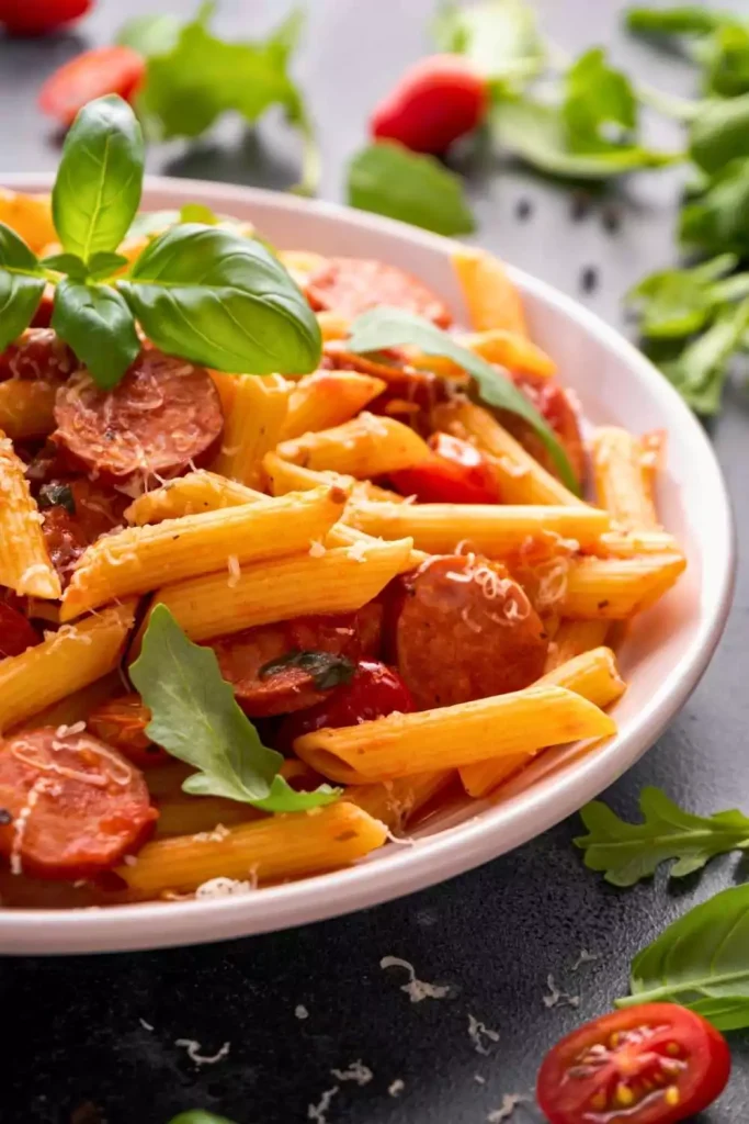 Spicy Sausage and Penne Pasta