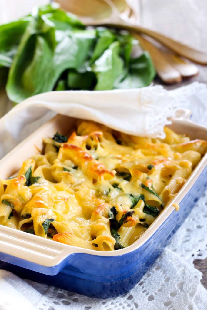 Spinach and Ricotta Vegetarian Pasta Bake