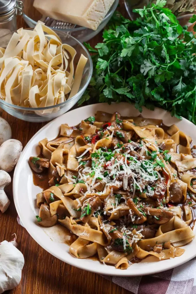 Steak and Mushroom Pasta