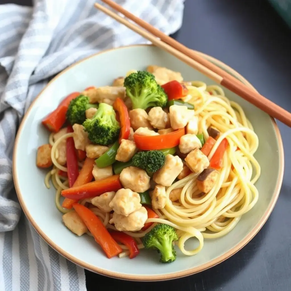 Stir-Fry Noodles with Chicken & Veggies