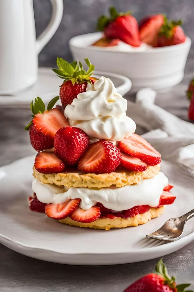 Strawberry Shortcake with Whipped Cream