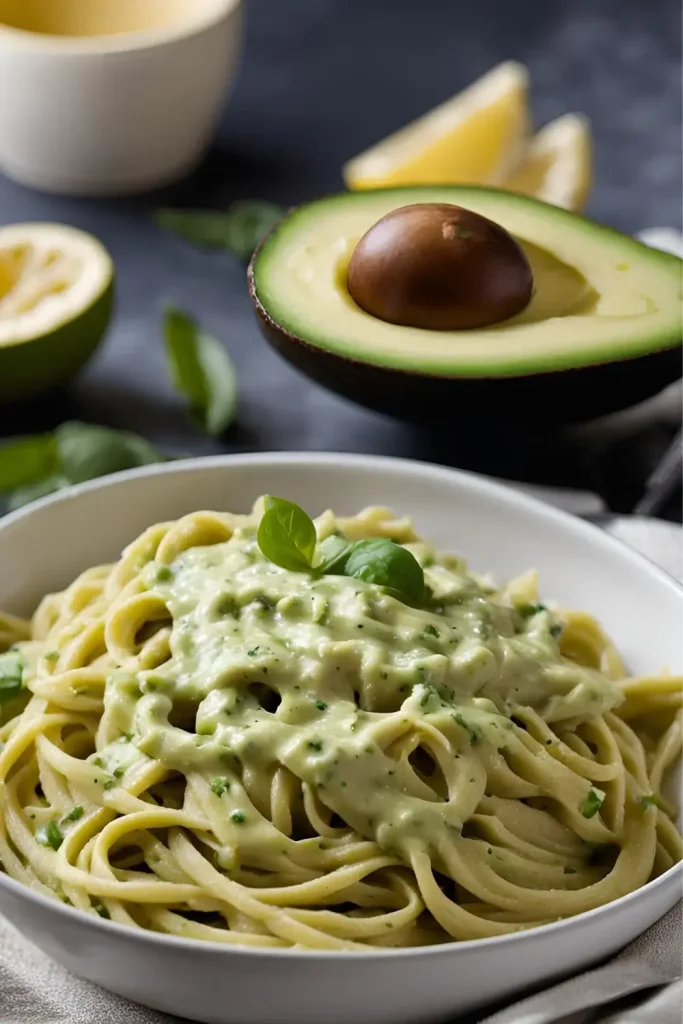 Whole Wheat Pasta with Avocado Sauce