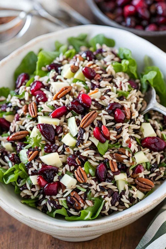 Wild Rice Salad with Cranberries and Pecans - PinnedRecipe