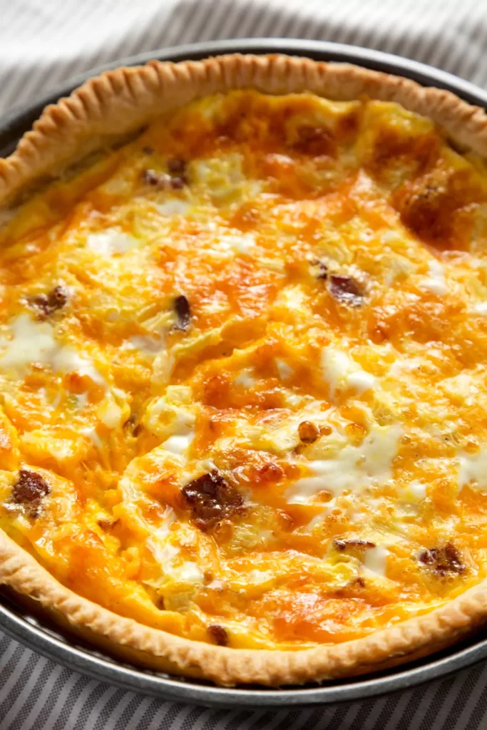 Bacon, Cheddar, and Onion Quiche