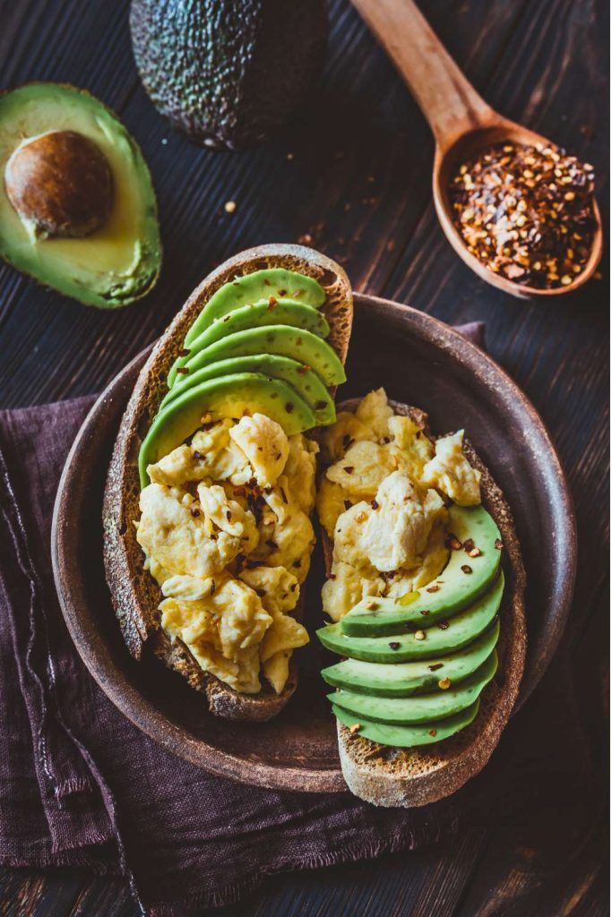 Breakfast: Scrambled Egg and Avocado Toast