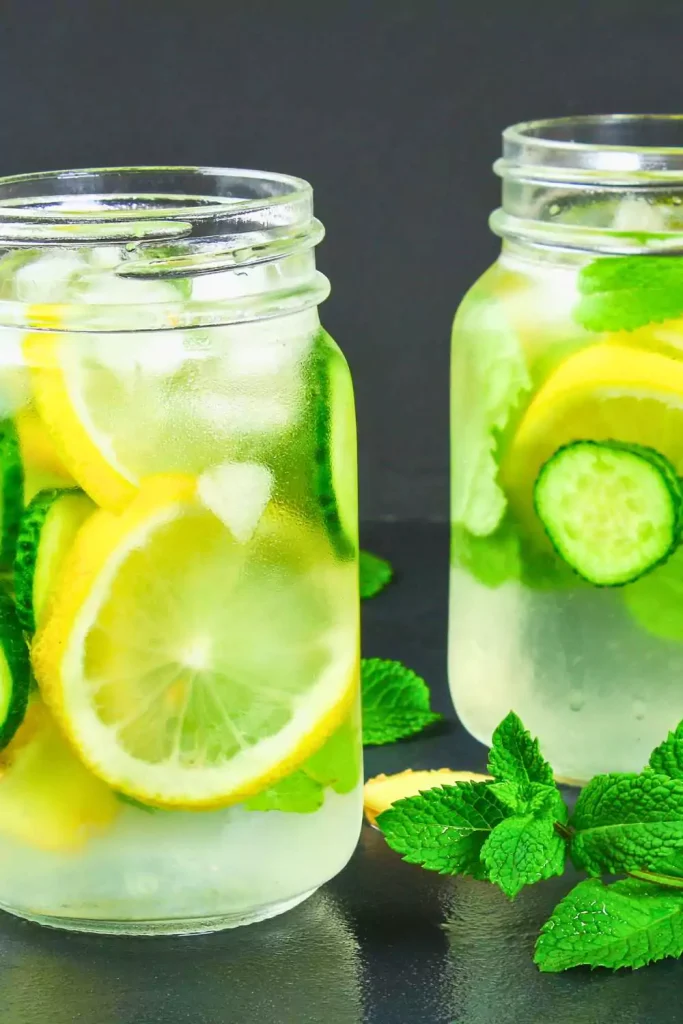 Cucumber and Mint Juice (with a splash of lime)