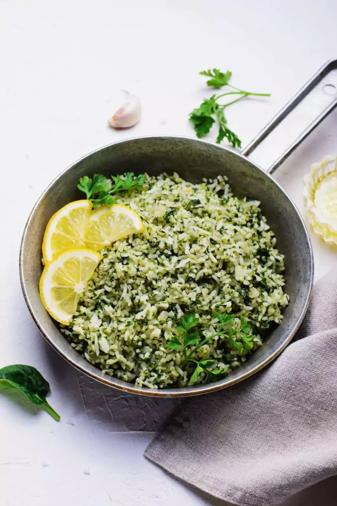 Mushroom and Spinach Rice