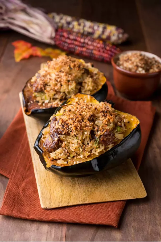 Savory Herb Roasted Acorn Squash (With Parmesan)