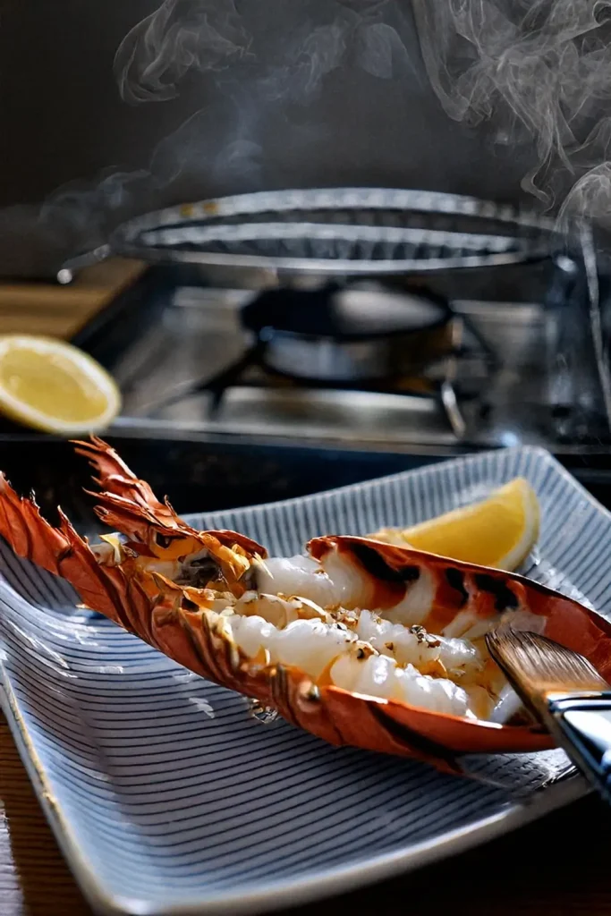 Onigara-yaki (Grilled Lobster with Mirin and Soy Sauce)