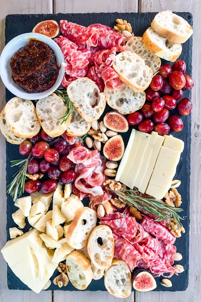 Fall Charcuterie Board with Black Pepper–Honey Brie, Figs, and Rosemary