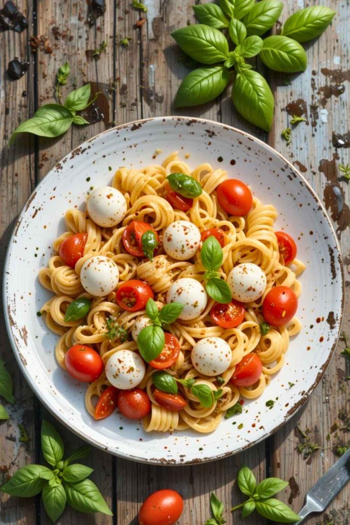 1. Classic Italian Caprese Pasta Salad - Pinned Recipe