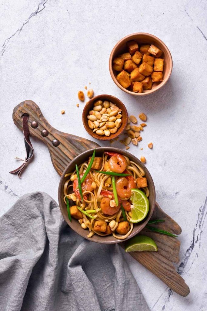 1. Spicy Peanut Tofu Buddha Bowls - Pinned Recipe