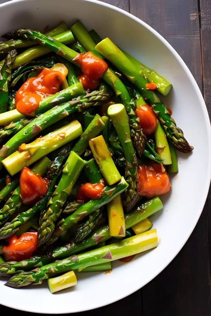 Spicy Sriracha Asparagus Stir-Fry