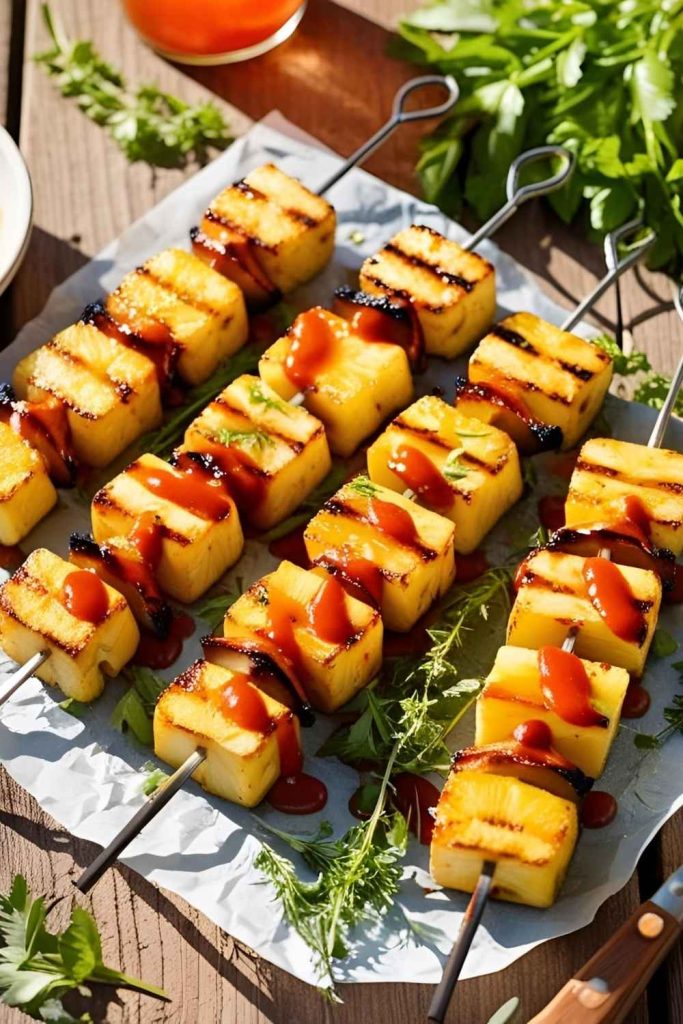 13. Jerk Tempeh & Pineapple Skewers - Pinned Recipe
