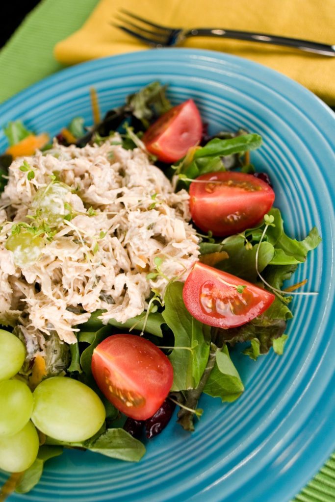 15-Minute Chicken, Rice, and Grape Salad