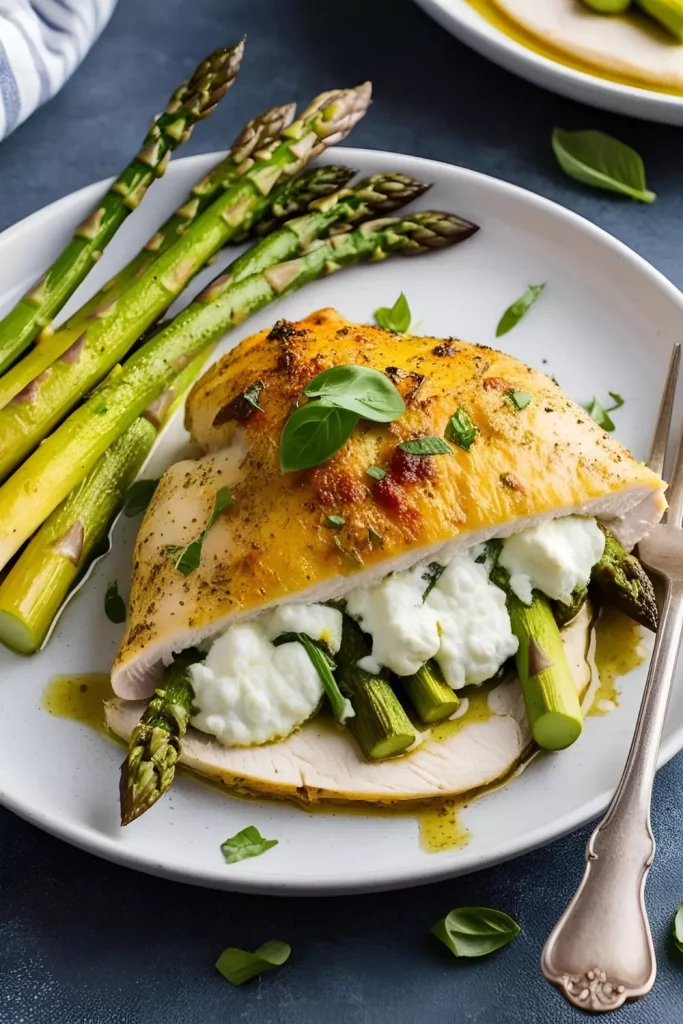 Asparagus and Ricotta Stuffed Chicken