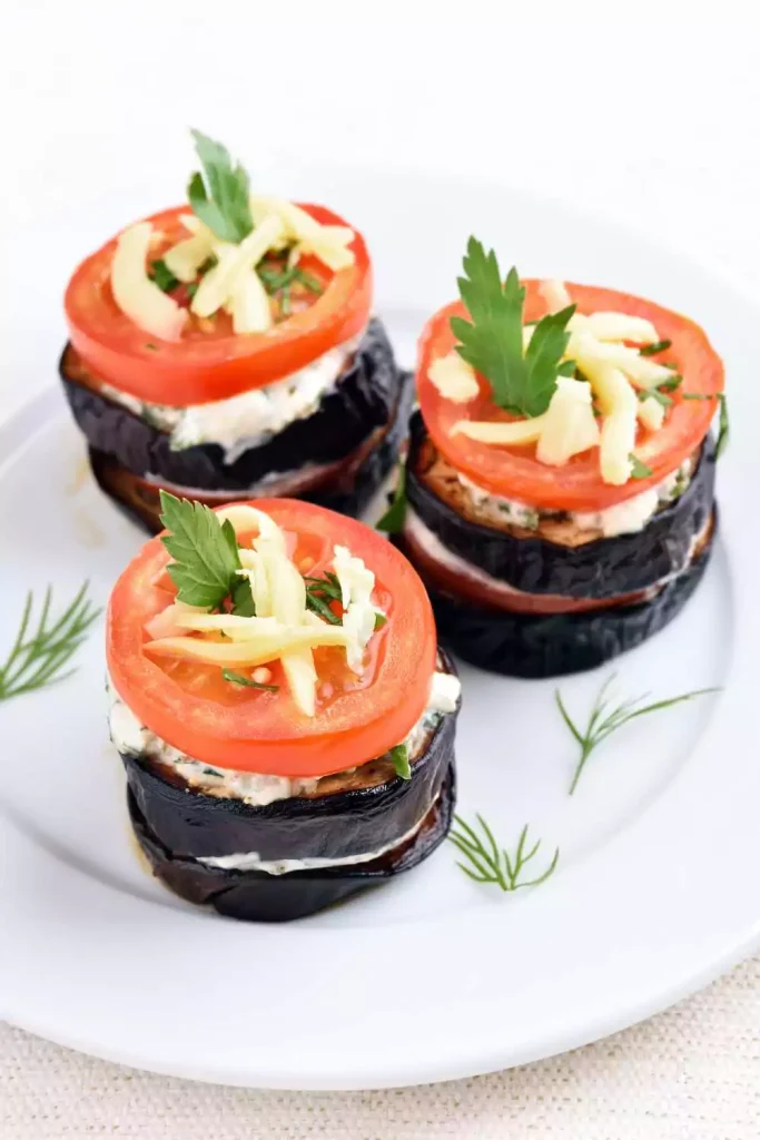 Grilled Eggplant Stacks