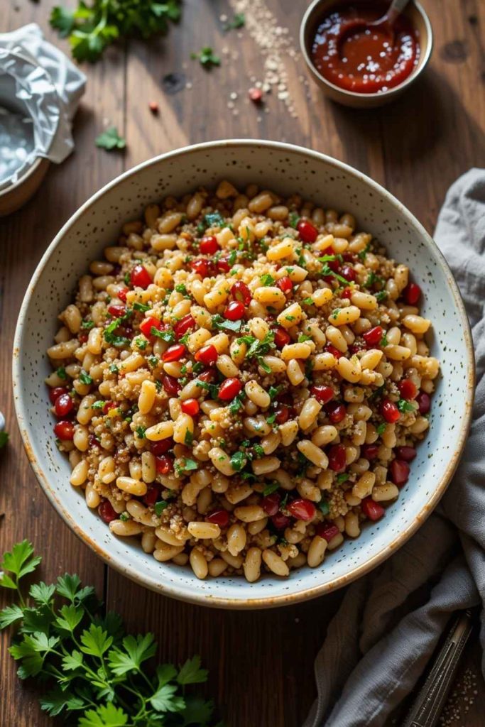 14. Turkish Bulgur Pasta Salad (Kısır-Inspired) - Pinned Recipe