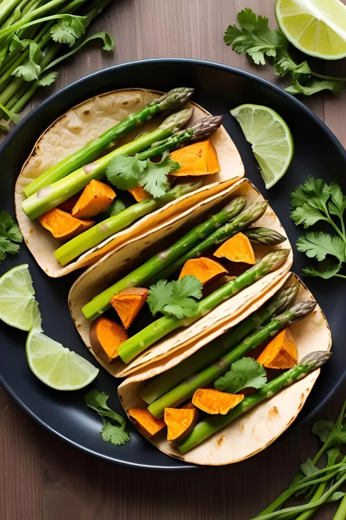 Asparagus and Sweet Potato Tacos