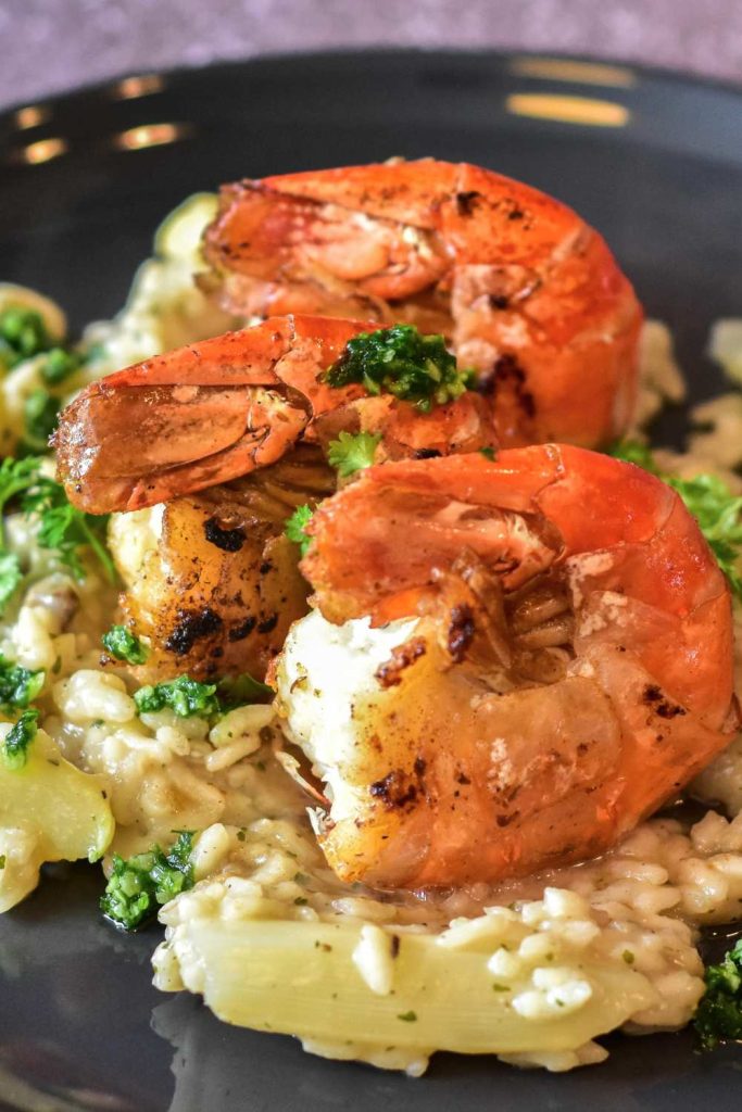 Creamy Lobster Risotto with Asparagus