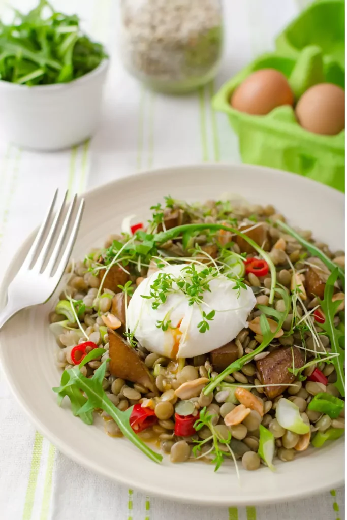 Poached Eggs with Mushrooms and Spinach