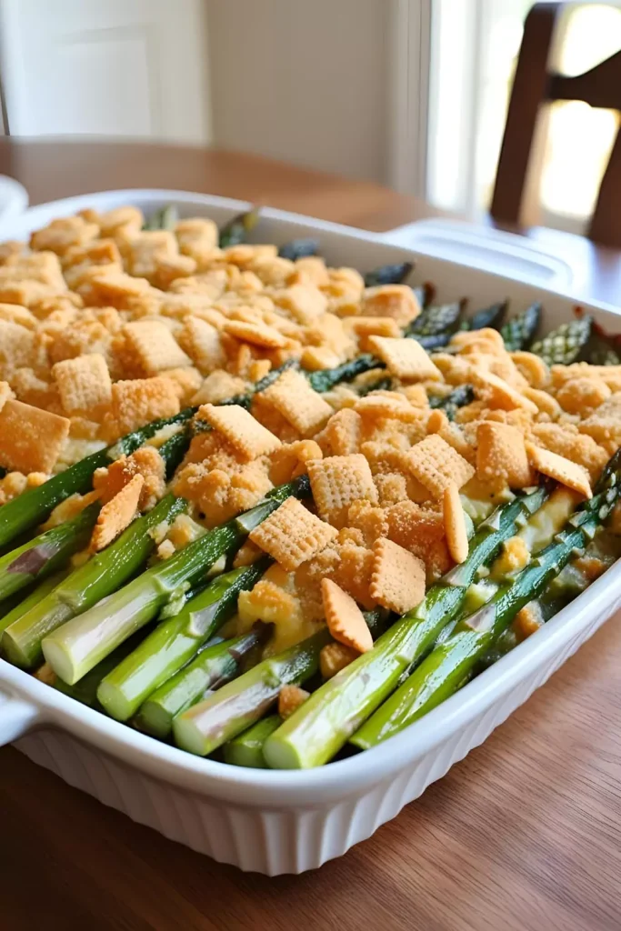 Asparagus Casserole with Ritz Crackers