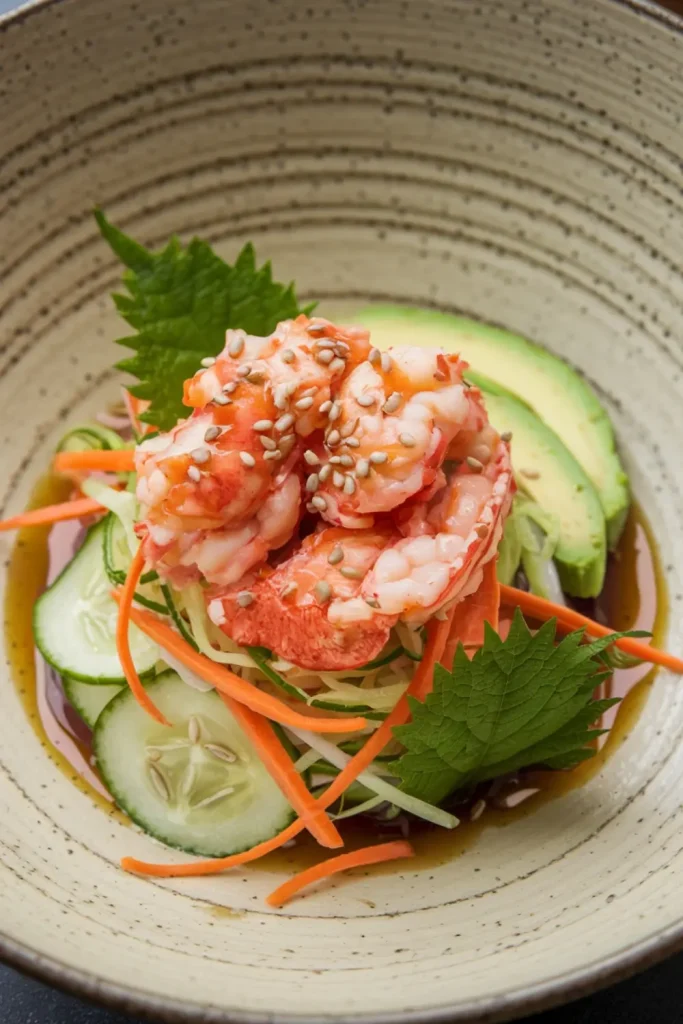 Japanese Lobster Salad with Spicy Ponzu Sauce