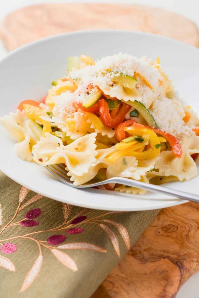 5. Chicken Primavera Farfalle - Pinned Recipe