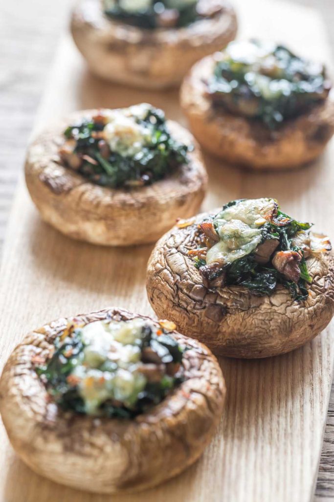 Spinach and Cheese Stuffed Mushrooms