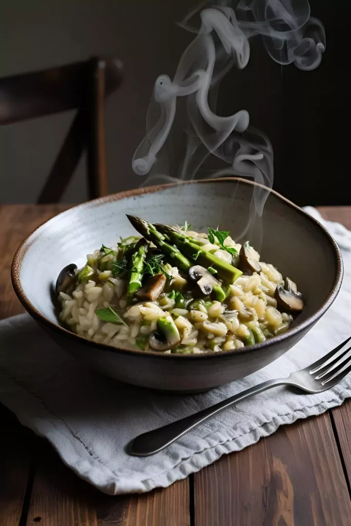 Asparagus and Mushroom Risotto